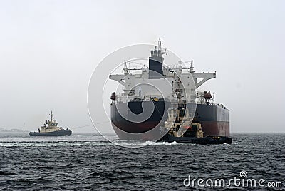 Two tugboats at work Editorial Stock Photo