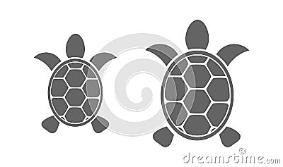 Two turtles icons Vector Illustration