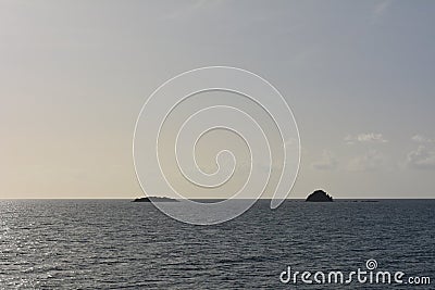 Two uninhabited islands in the Caribbean sea Stock Photo