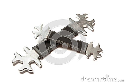 Two combination wrenches on a white background Stock Photo