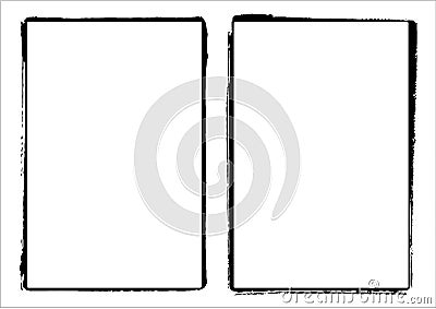 Two Vector Film Frame Edges / Borders Vector Illustration