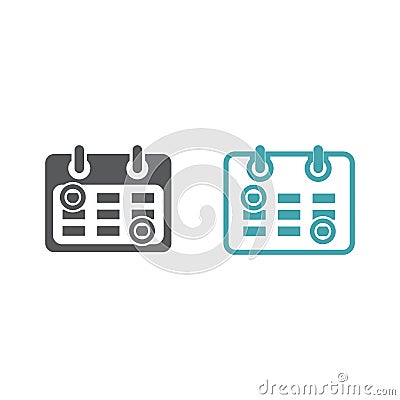 Two vector illustrations of the calendar with the specified dates Stock Photo