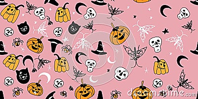Two vector patterns for Halloween Vector Illustration
