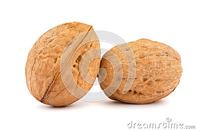 Two walnuts Stock Photo