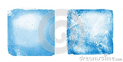 Two watercolor squares on white Stock Photo