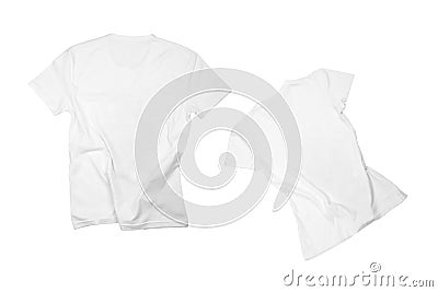 Two white t-shirts Stock Photo
