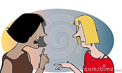 Two women Vector Illustration