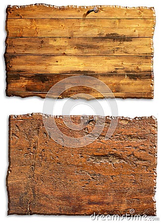 Two wooden boards Stock Photo