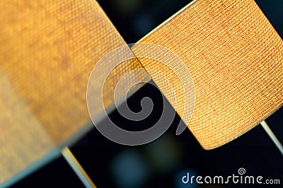 Two yellow lamps Stock Photo