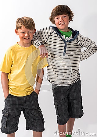 Two Young Brothers Stock Photo