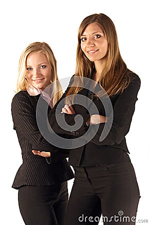 Two young businesswomen Stock Photo