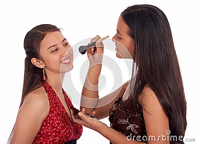 Two young girls having fun Stock Photo