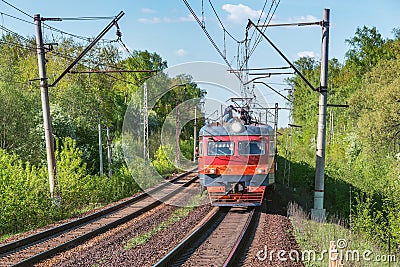 Two young guys on the train roof. Editorial Stock Photo