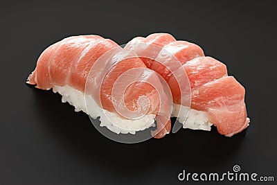 Twu otoro tuna sushi , japanese food Stock Photo