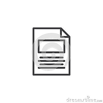 Txt file outline icon Vector Illustration