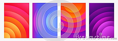 Set of abstract colorful templates for backgrounds, banners, covers, posters, brochures. Vector illustration. Vector Illustration