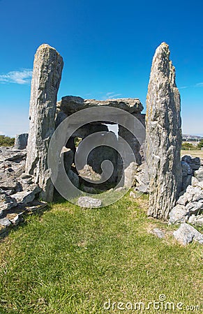 Ty Mawr Ancient Hut Circle on Holyhead, Anglesey Stock Photo