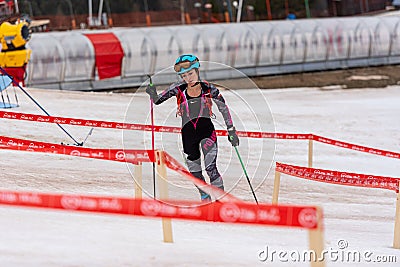 TYBOR Anna POL in the ISMF WC Championships Comapedrosa Andorra 2021- Sprint Senior Editorial Stock Photo