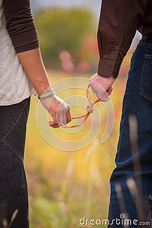 Tying the knot Stock Photo