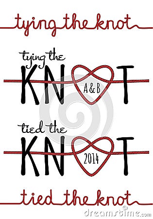 Tying the knot, vector set Vector Illustration