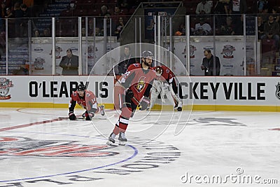 Tyler Randell of the Ottawa Senators skates during warmup Editorial Stock Photo