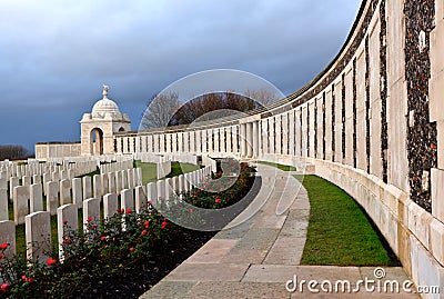 Tyne Cot Cemetery in Flanders Fields Stock Photo