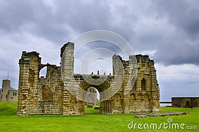 Tynemouth Priory and Castle Stock Photo