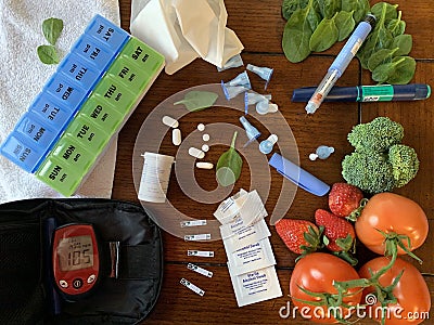 Type 2 Diabetes Management Stock Photo