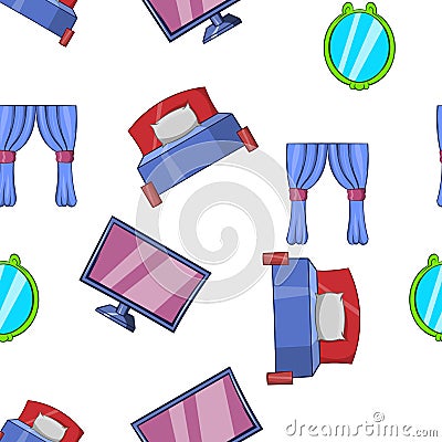 Type of furniture pattern, cartoon style Cartoon Illustration