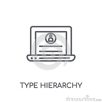 Type hierarchy linear icon. Modern outline Type hierarchy logo c Vector Illustration