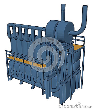 A type of machine vector or color illustration Vector Illustration