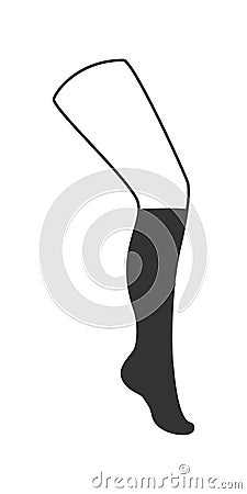 Type of sock - knee high Vector Illustration