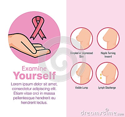 Types of appearances of the breast Vector Illustration