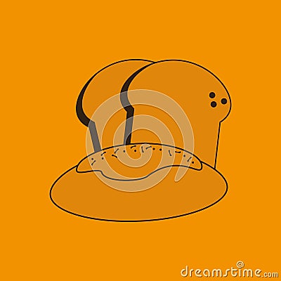 Types of bread image Vector Illustration