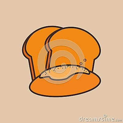Types of bread image Vector Illustration