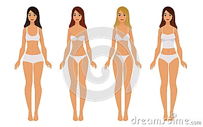 Types of woman underwear. Vector Illustration