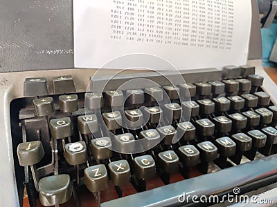 Typewriter with close keys. Stock Photo