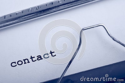 Typewriter contact Stock Photo