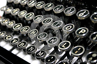 Typewriter Keys Stock Photo