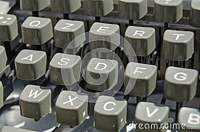 Typewriter keys detail Stock Photo