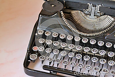 Typewriter keys, letters, alphabet for write Stock Photo