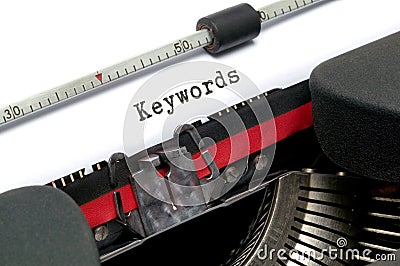 Typewriter Keywords Stock Photo