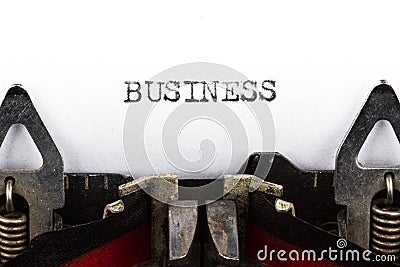 Typewriter with text business Stock Photo