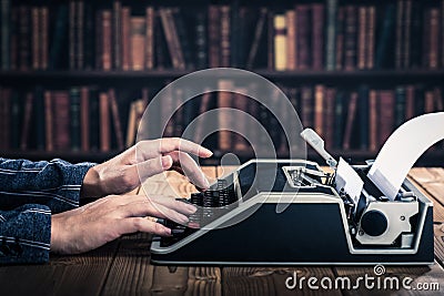 Typewriters and retro business image Stock Photo