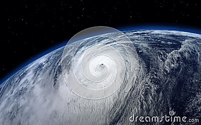 Typhoon, satellite view Stock Photo