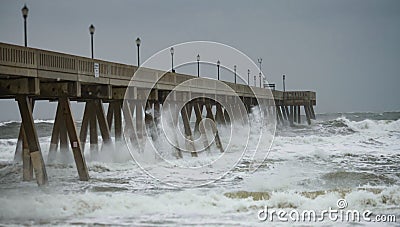 Typhoon Storm Surge Stock Photo