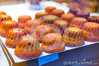Traditional alsatian gugelhupf in bakery shop Stock Photo