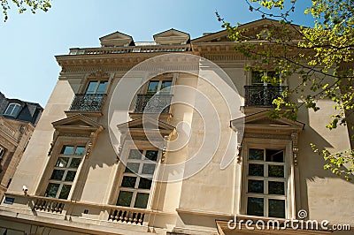 Typical ancient parisian Building in Paris Stock Photo