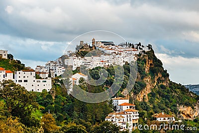 Andalusian white village pueblo blanco Casares, Andalusia, Spain Stock Photo