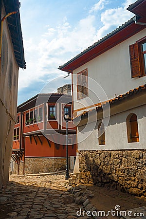 Typical architecture,historical medieval houses,Old city Stock Photo